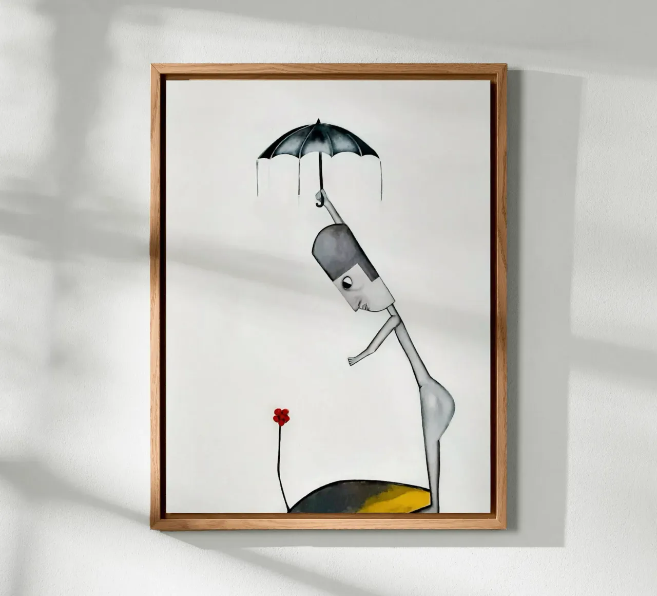 Man in the Rain alluminio dibond da Leslie Greenrod