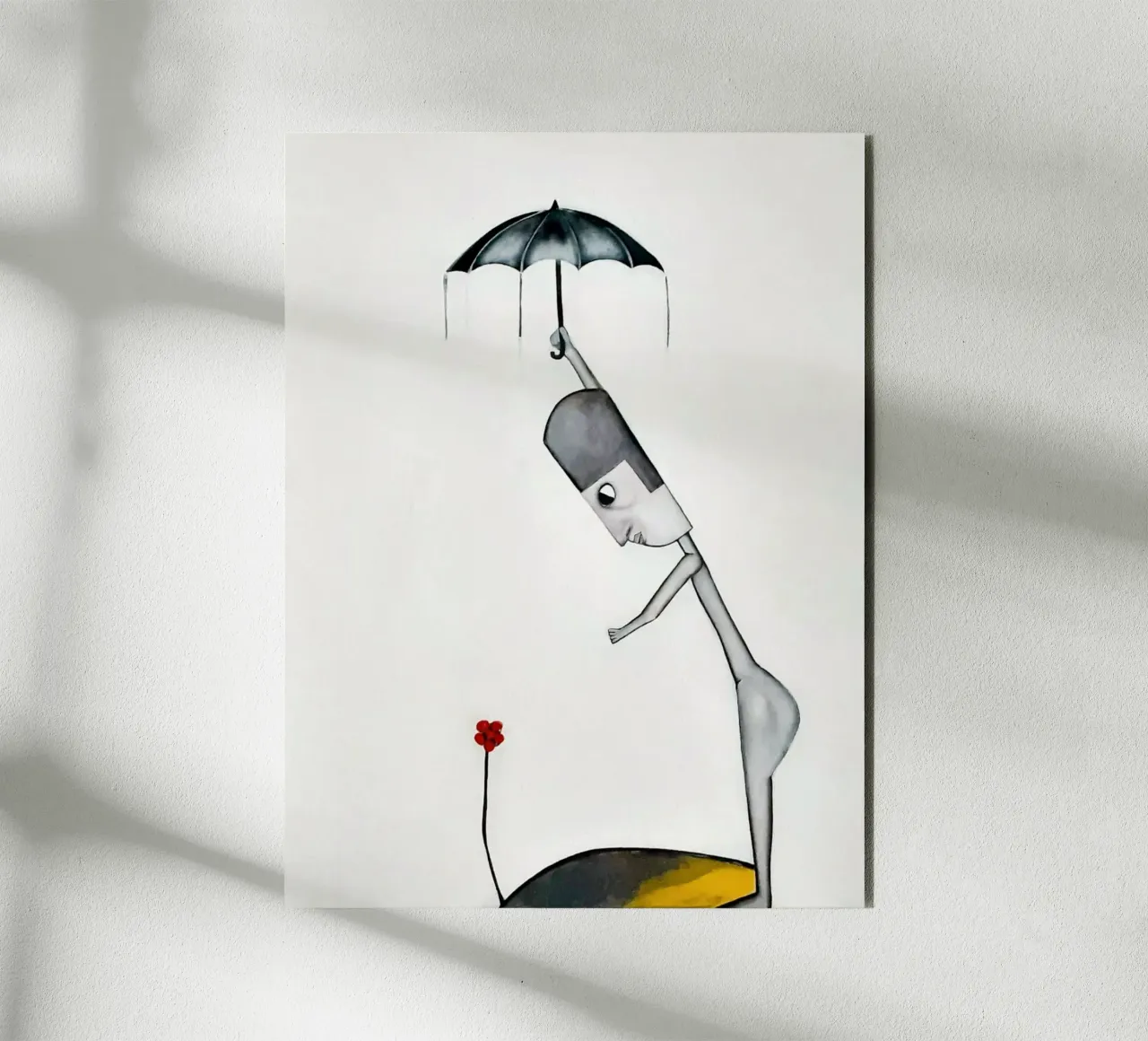Man in the Rain alluminio dibond da Leslie Greenrod