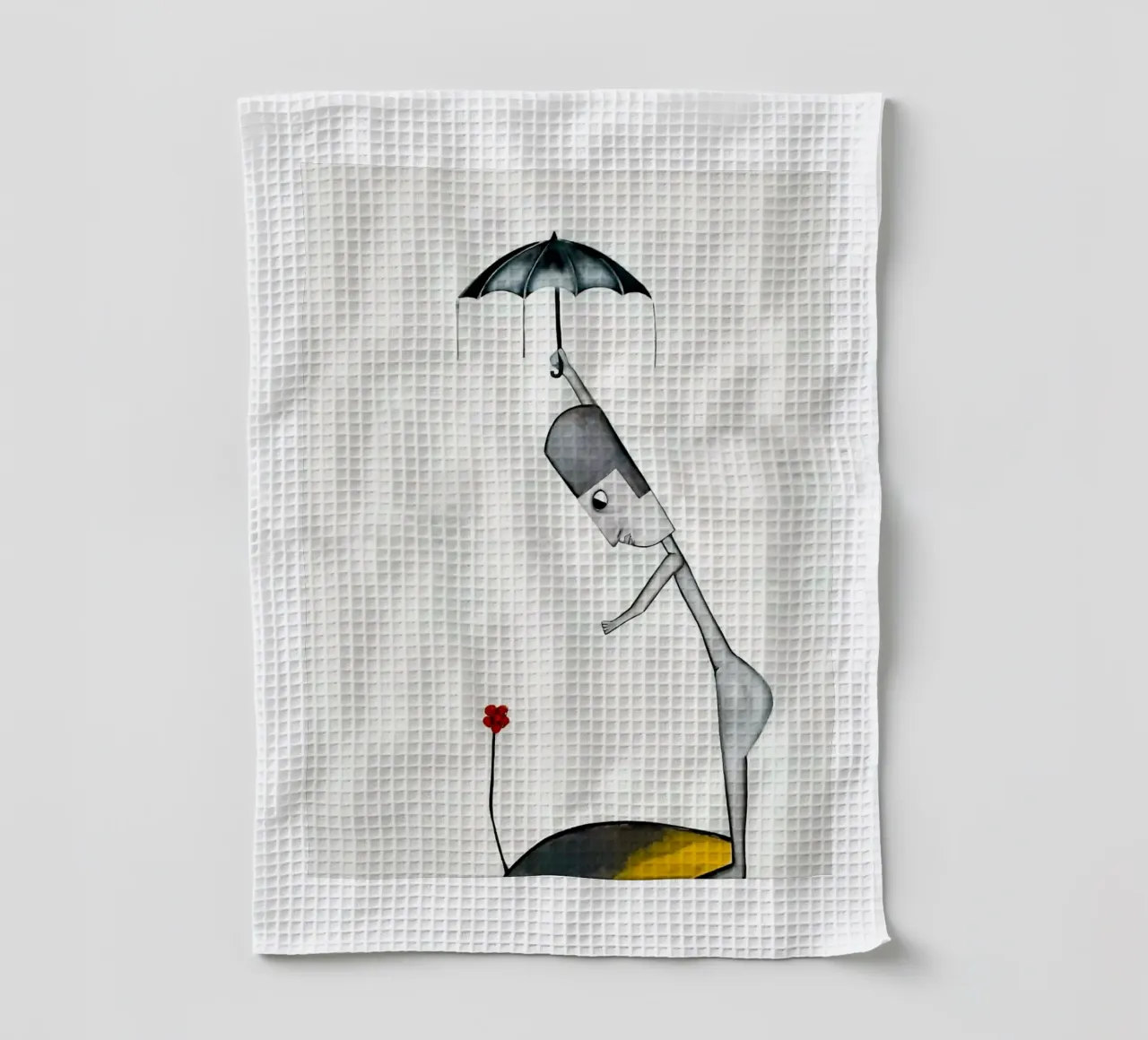 Man in the Rain canovaccio da cucina da Leslie Greenrod