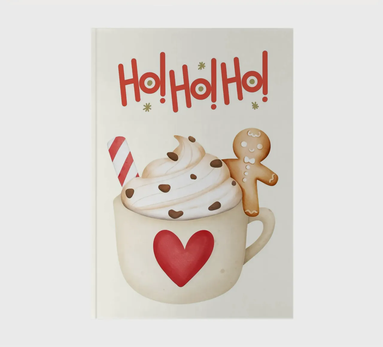 Festive Holiday Cocoa with Gingerbread Man notebook by kakaka