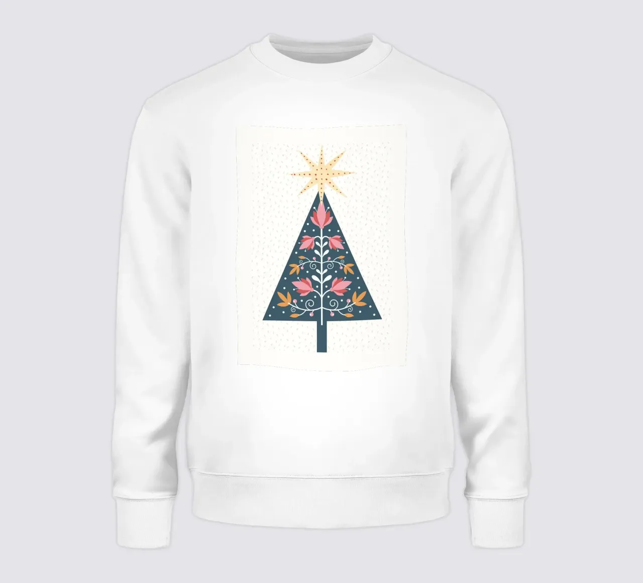 Albero di Natale floreale con stella felpa da kakaka