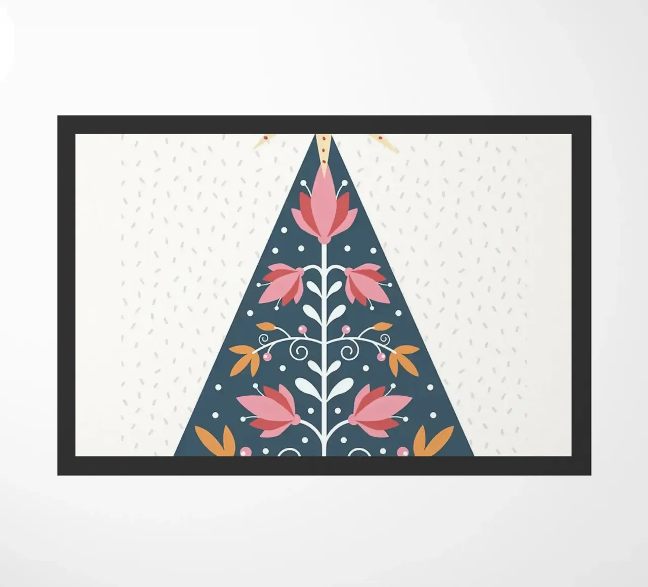 Albero di Natale floreale con stella zerbino da kakaka