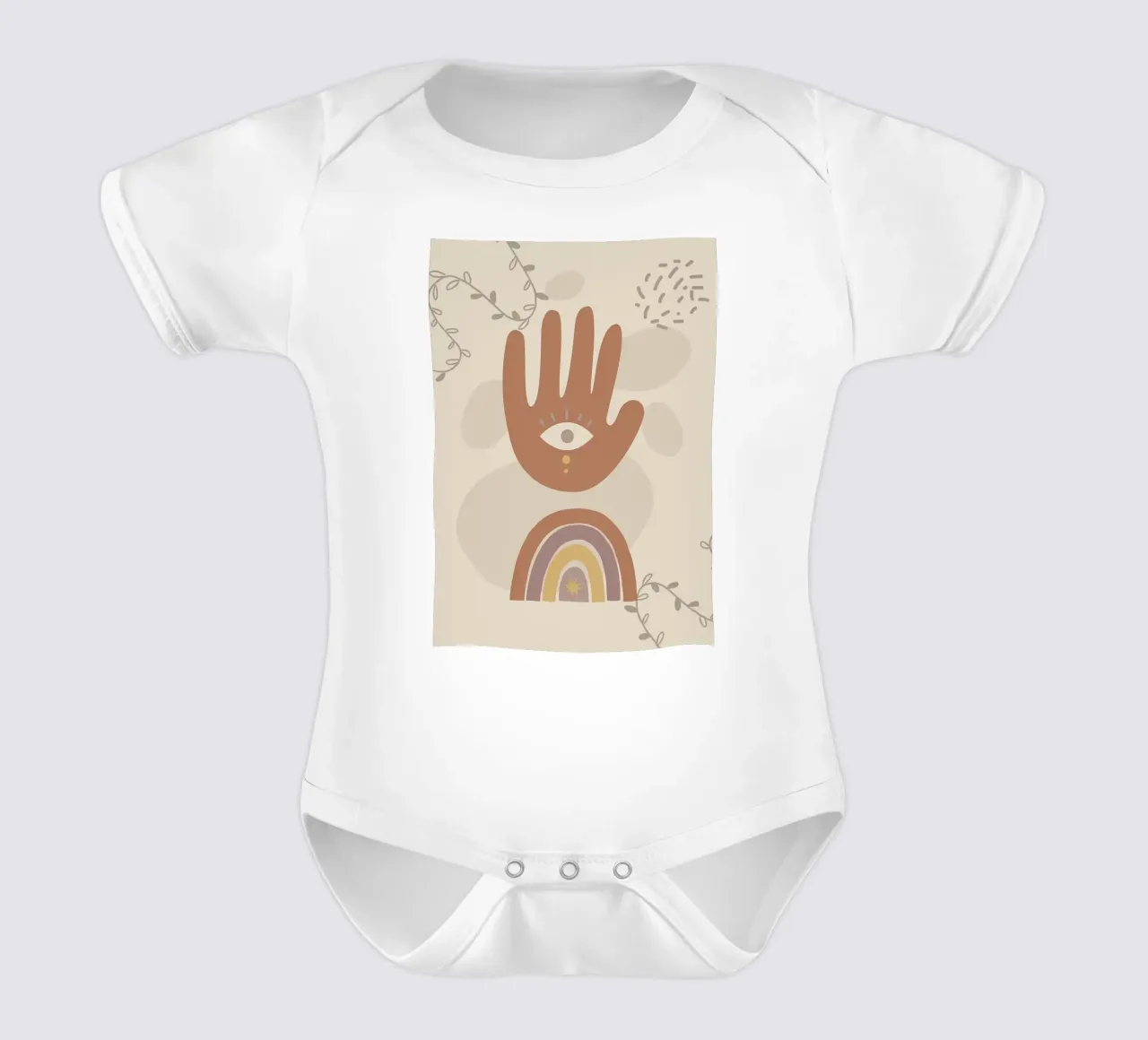 Flusso manuale body neonato maniche corte da kakaka