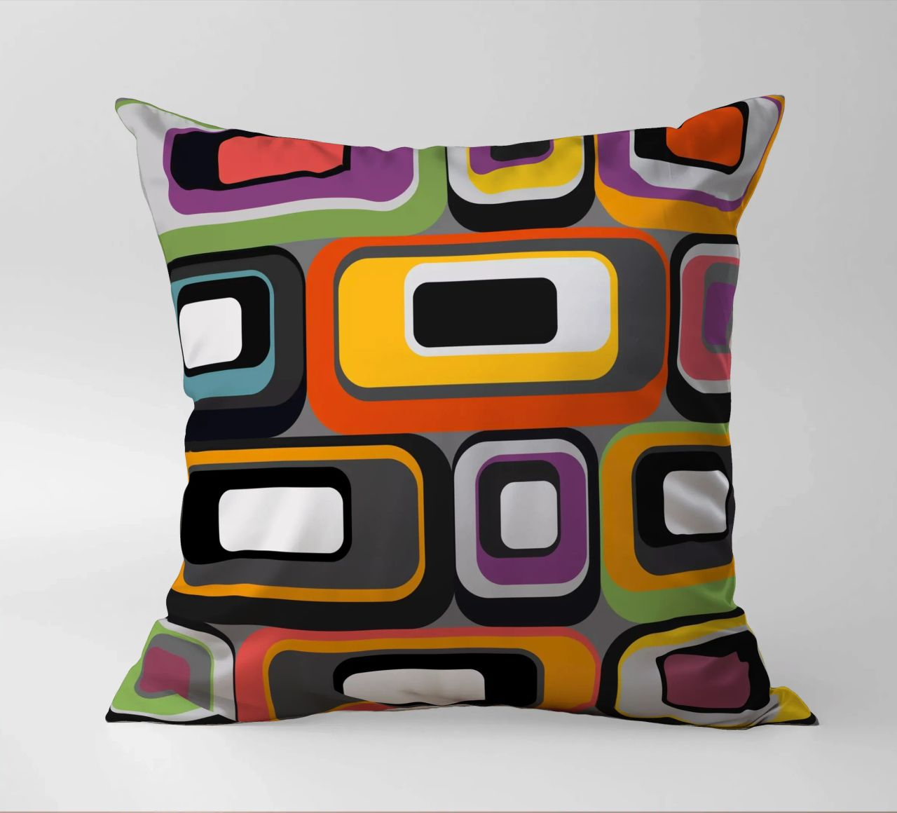 Abstract mid-century geometric pattern cuscino da good-vibes