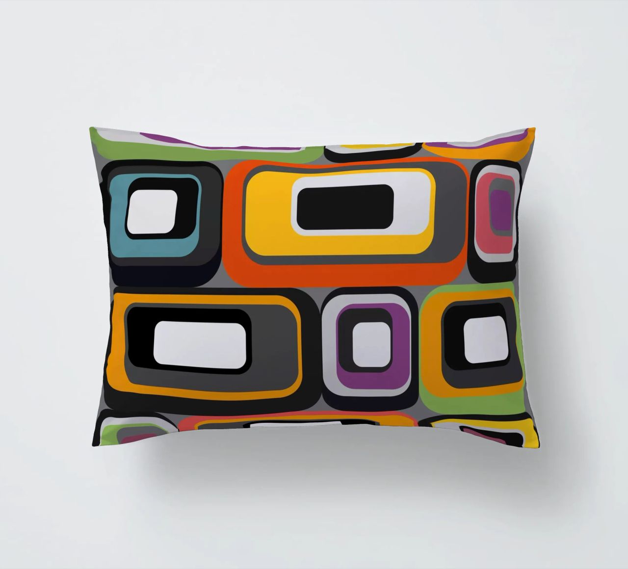 Abstract mid-century geometric pattern cuscino da good-vibes