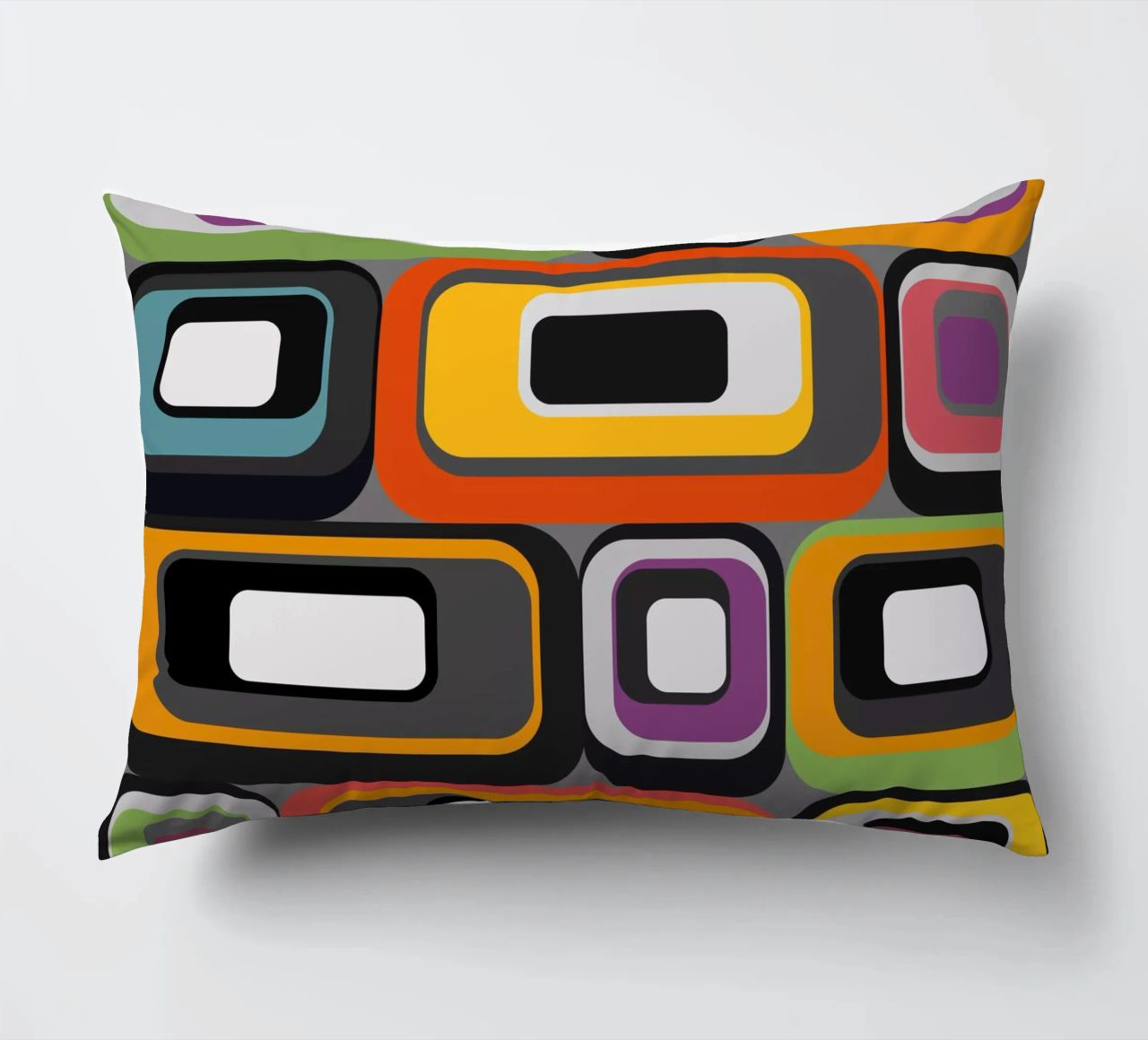 Abstract mid-century geometric pattern cuscino da good-vibes