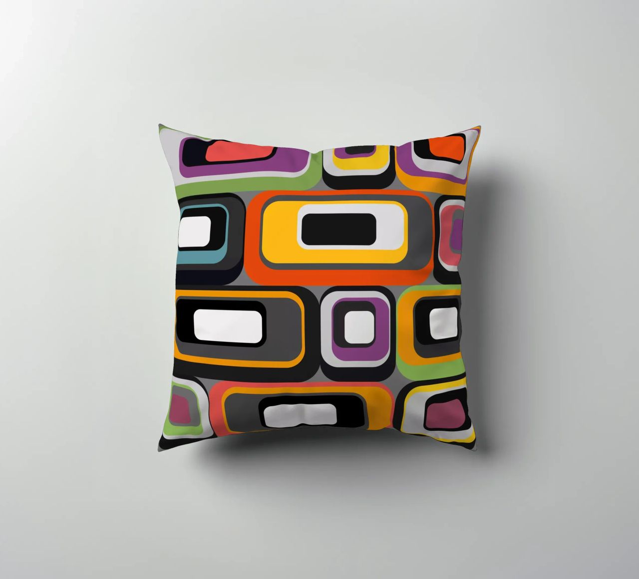 Abstract mid-century geometric pattern cuscino da good-vibes