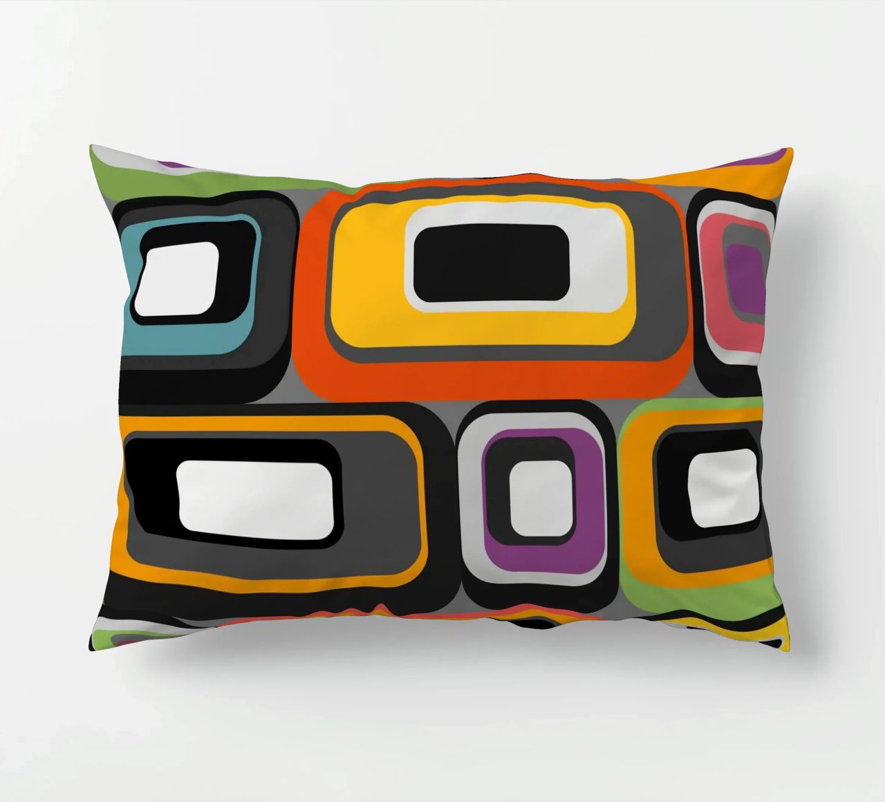 Abstract mid-century geometric pattern cuscino da good-vibes