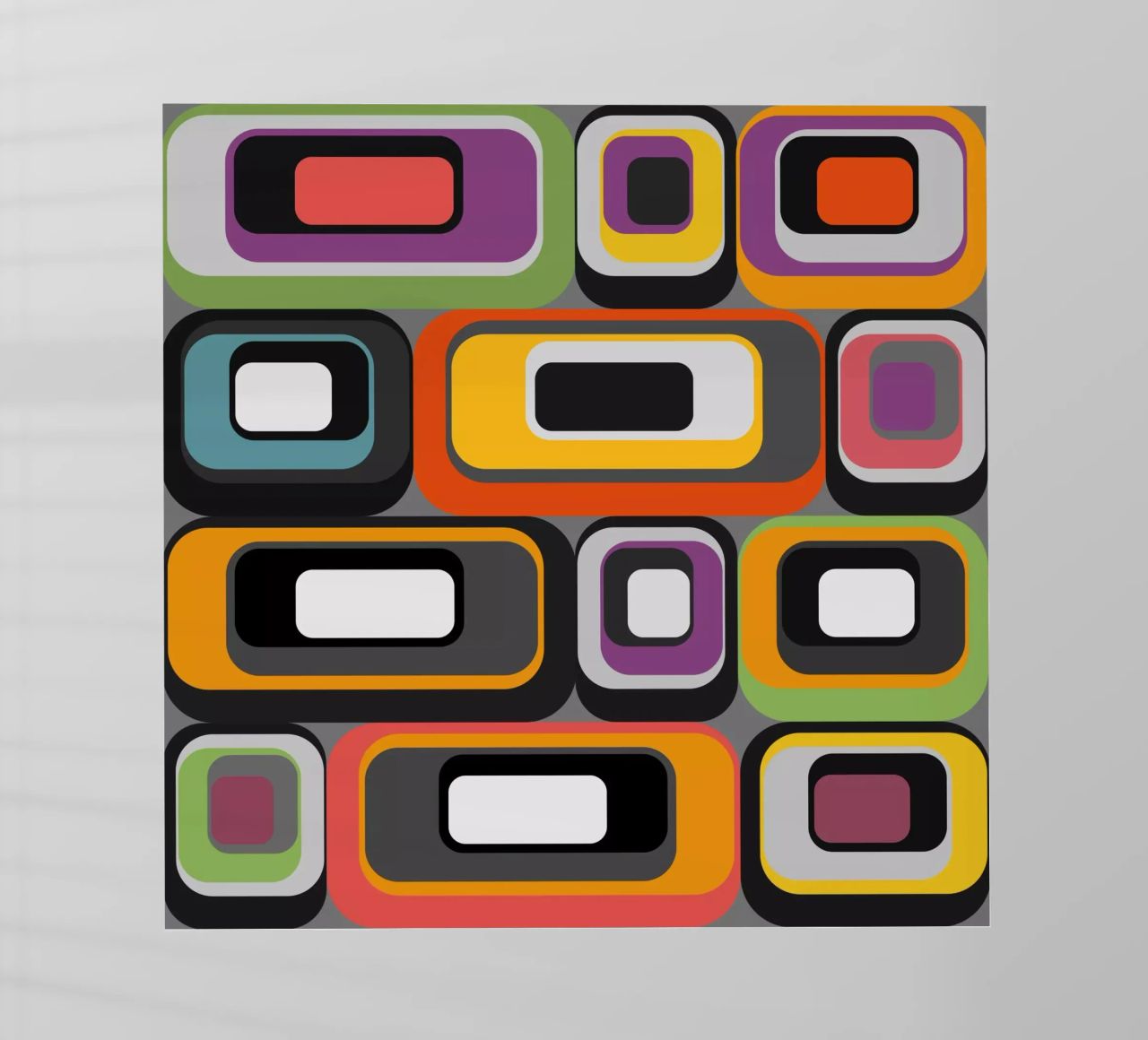 Abstract mid-century geometric pattern pellicola backlit da good-vibes