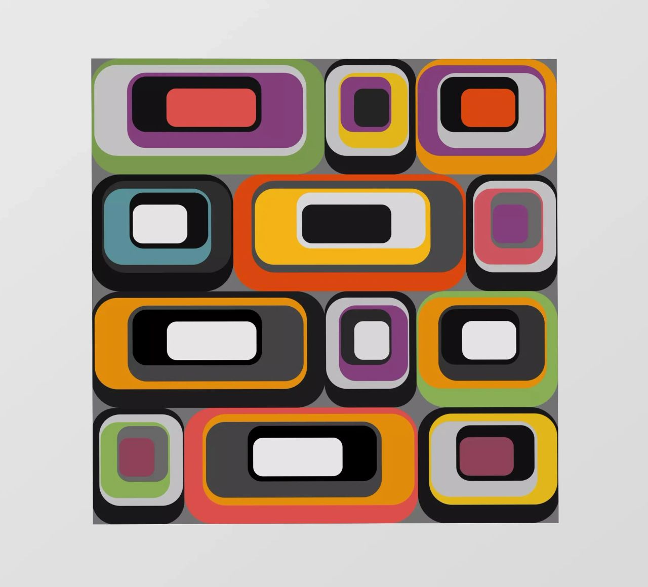 Abstract mid-century geometric pattern pellicola backlit da good-vibes