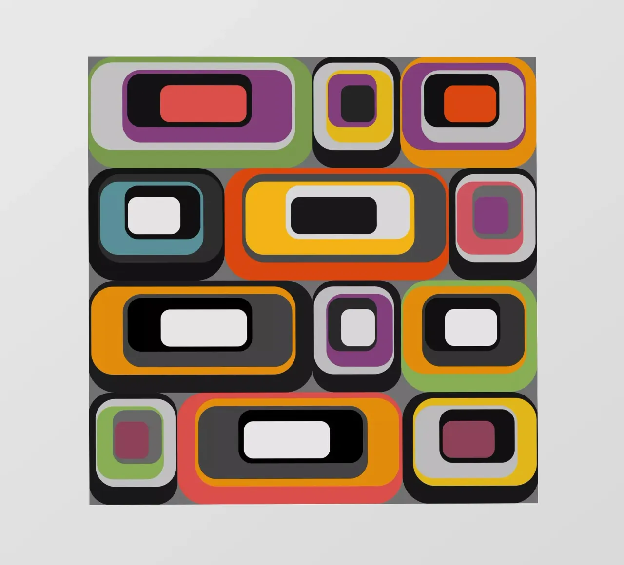 Abstract mid-century geometric pattern pellicola backlit da good-vibes