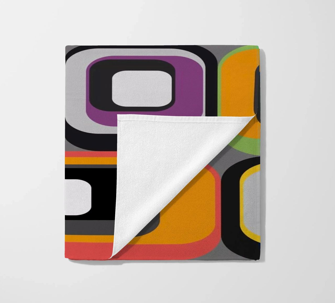 Abstract mid-century geometric pattern telo mare da good-vibes