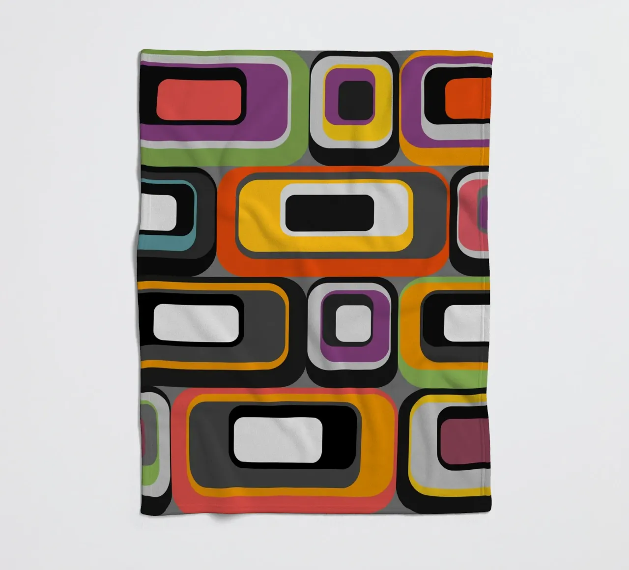 Abstract mid-century geometric pattern coperta in pile da good-vibes