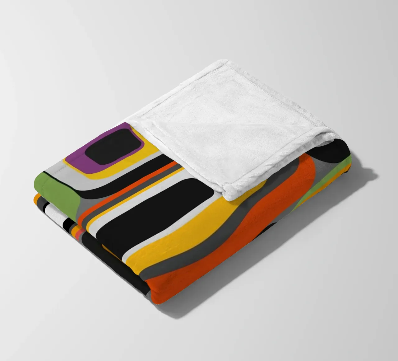 Abstract mid-century geometric pattern coperta in pile da good-vibes