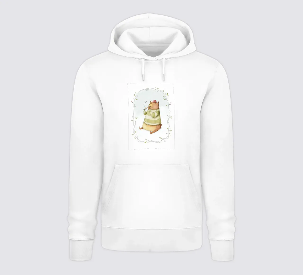 Orso felice felpa con cappuccio da kakaka