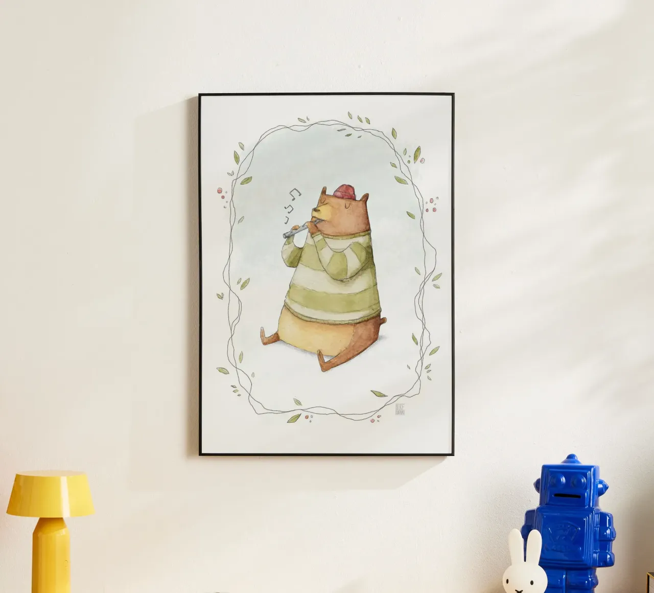 Orso felice alluminio dibond da kakaka