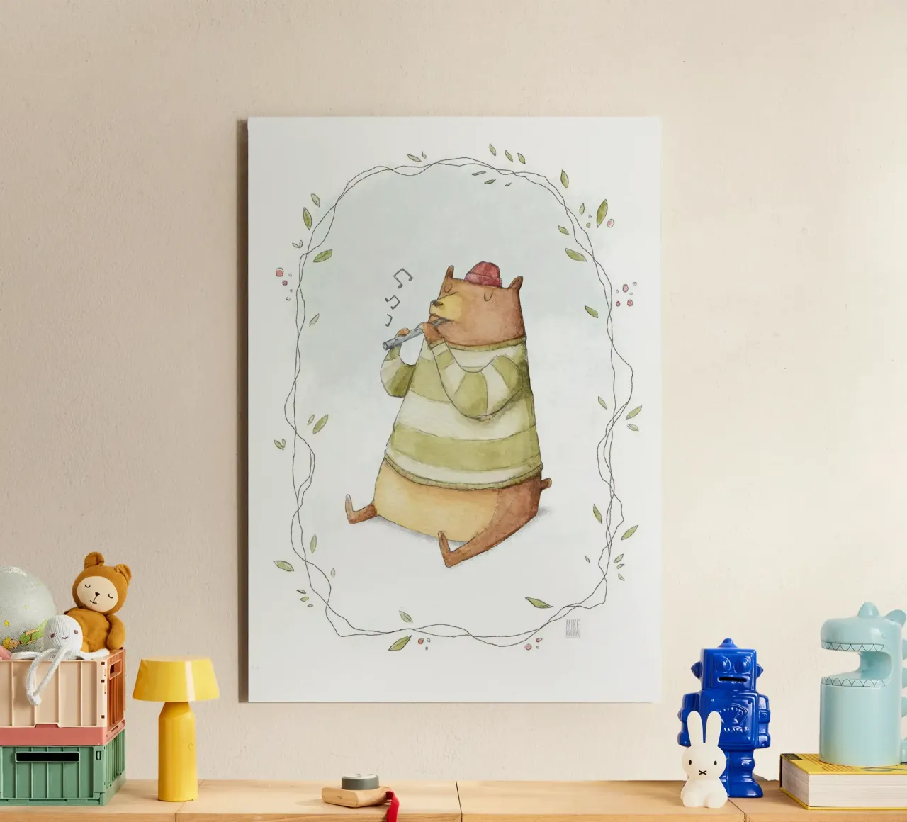 Orso felice alluminio dibond da kakaka