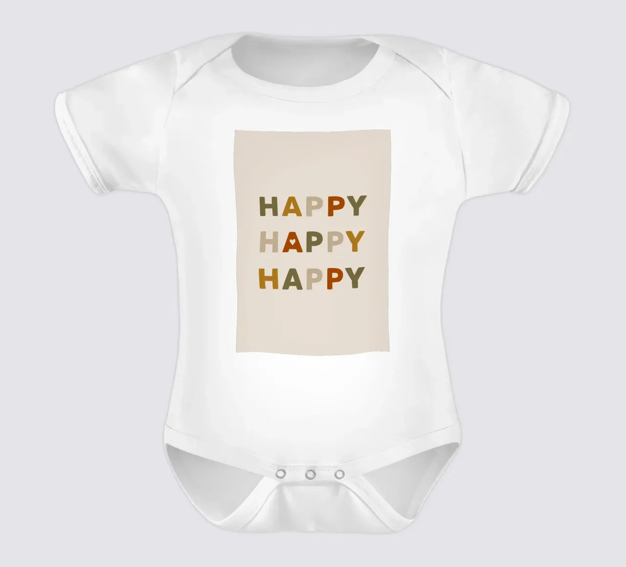 Happy Happy Happy body neonato maniche corte da kakaka