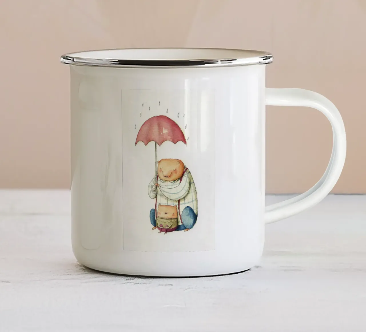 Sono qui per te tazza in smalto da kakaka