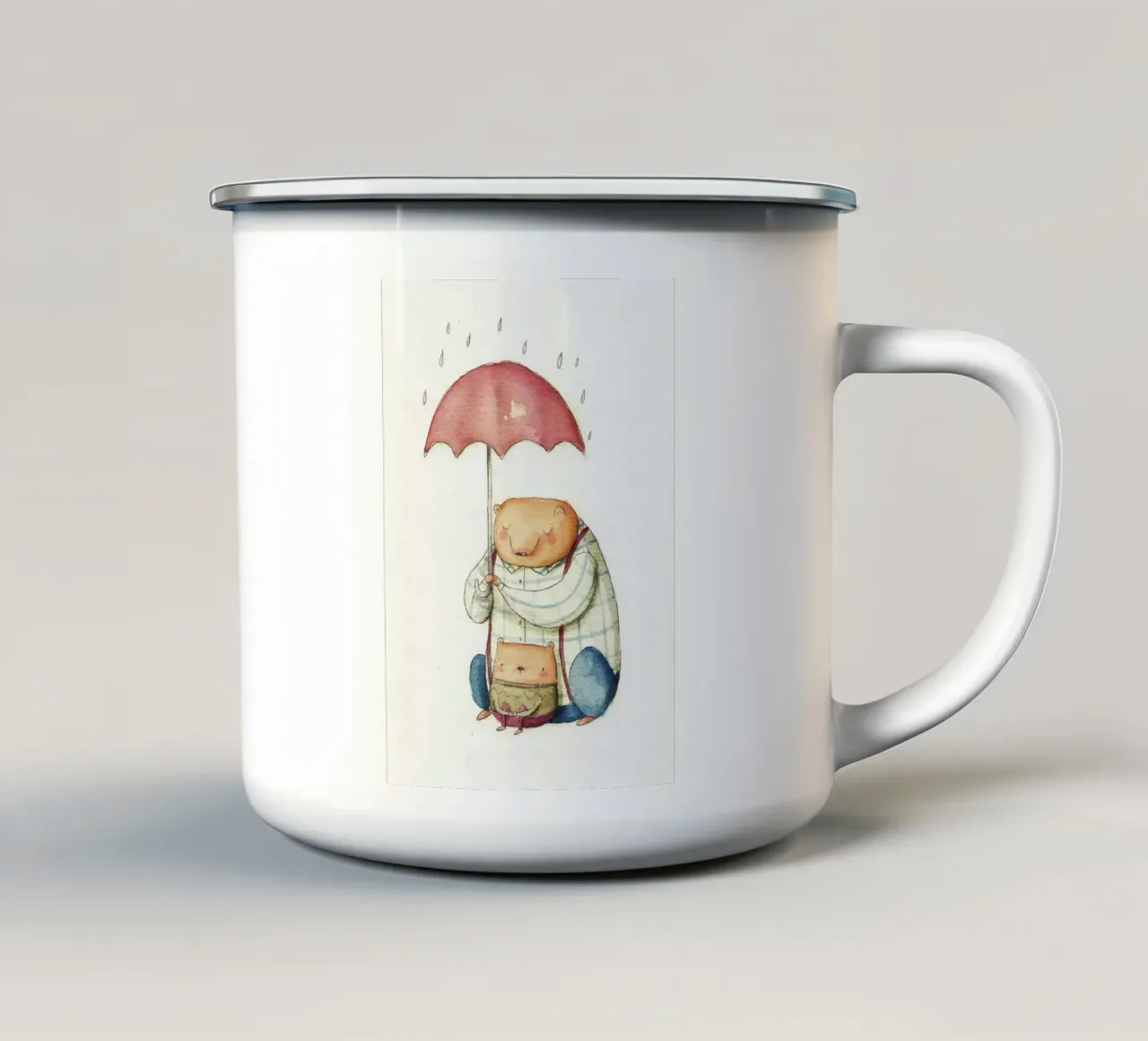 Sono qui per te tazza in smalto da kakaka