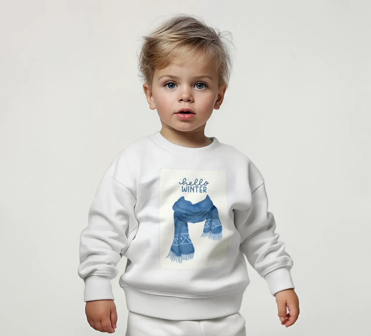 Hallo Winterschal Blau Baby Sweatshirt von kakaka