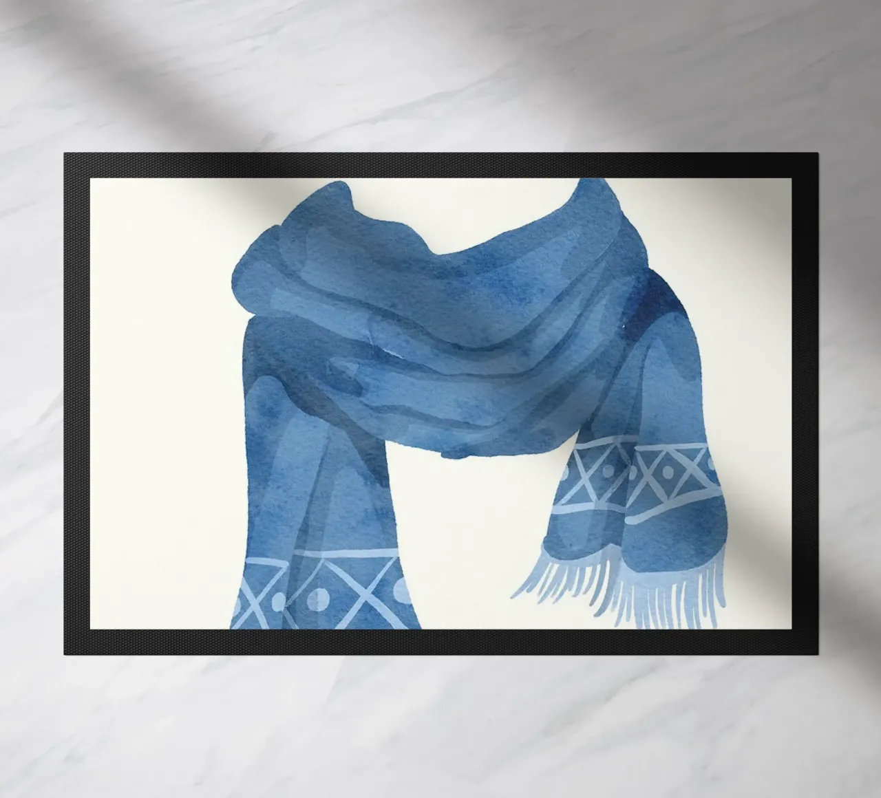Sciarpa blu Hello Winter zerbino da kakaka