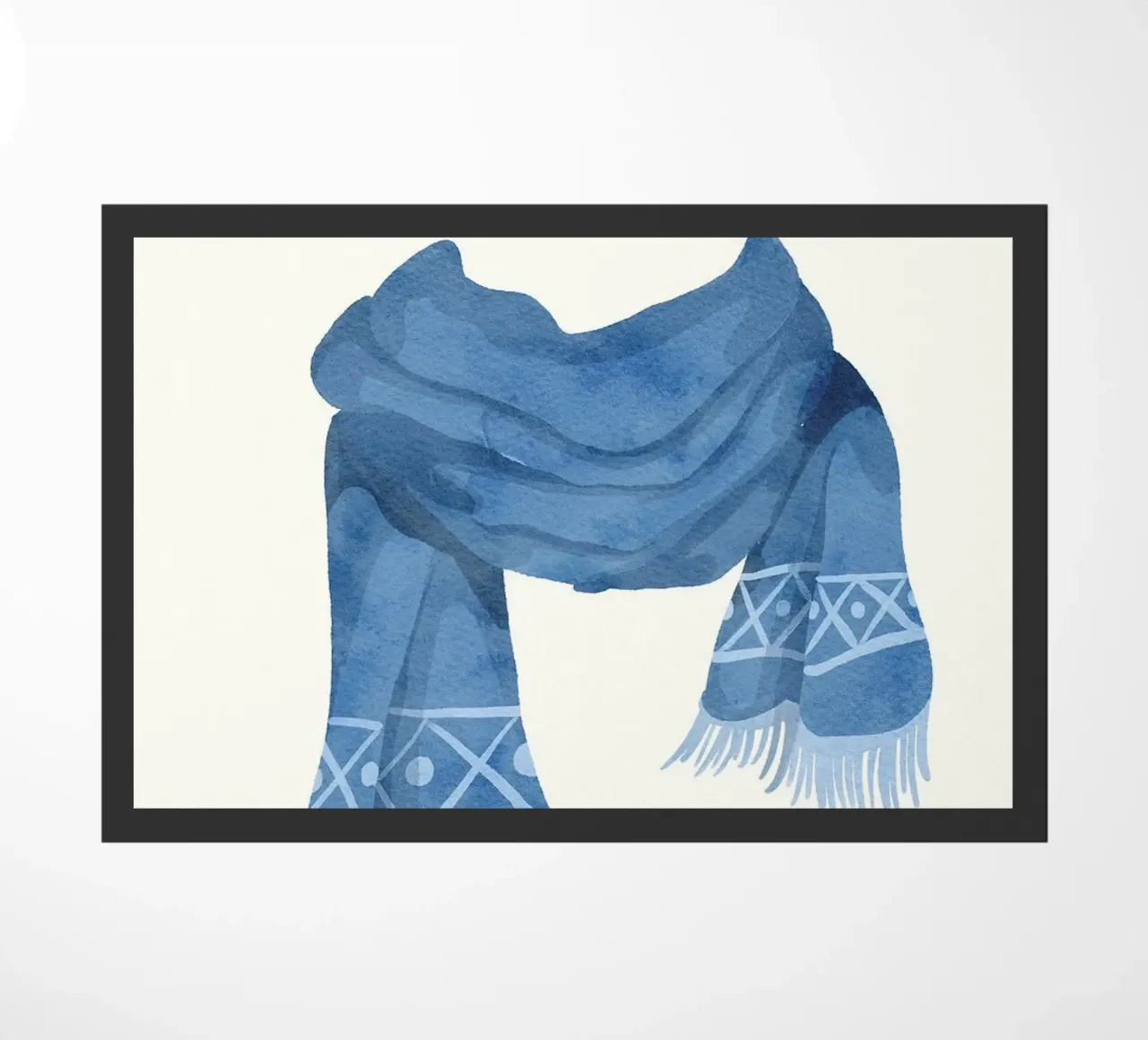 Sciarpa blu Hello Winter zerbino da kakaka