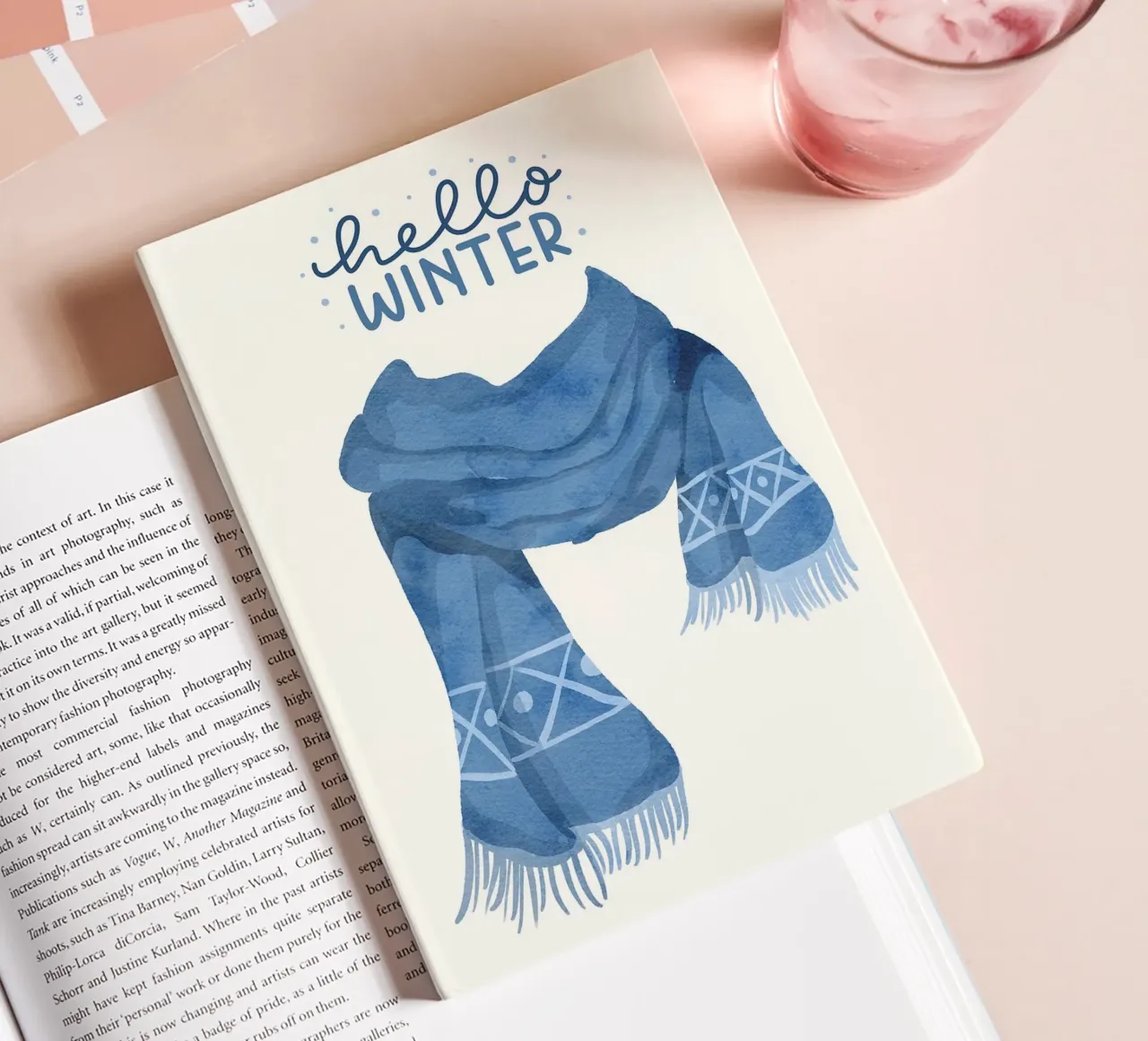 Sciarpa blu Hello Winter diario da kakaka
