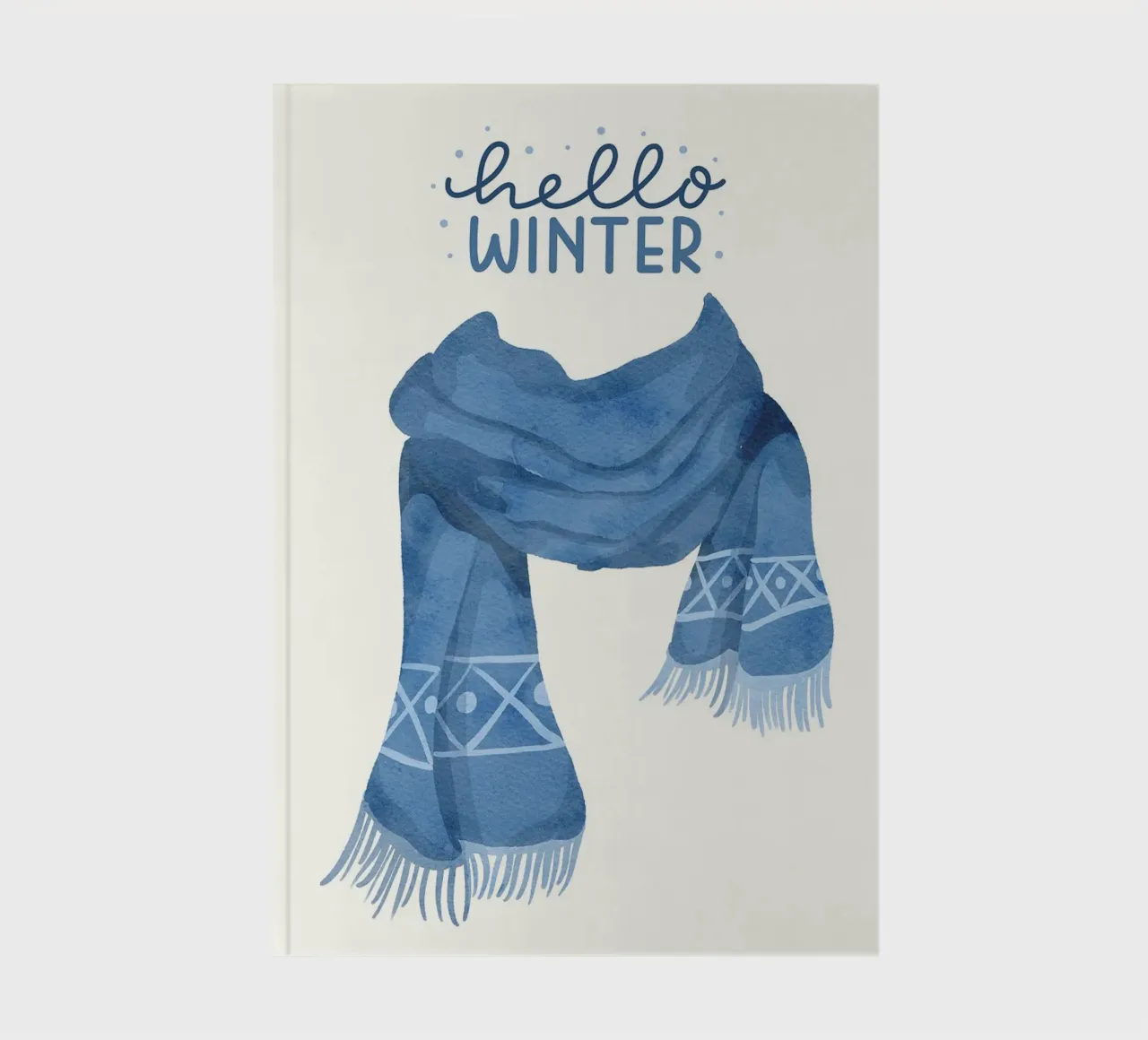 Sciarpa blu Hello Winter diario da kakaka