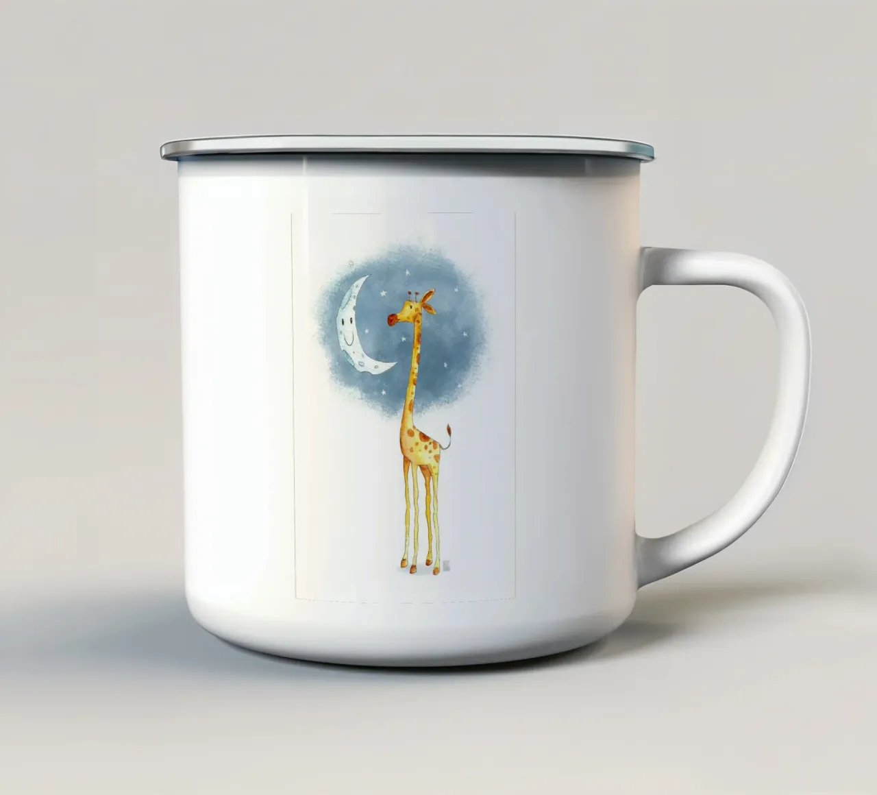 Hello Moon tazza in smalto da kakaka