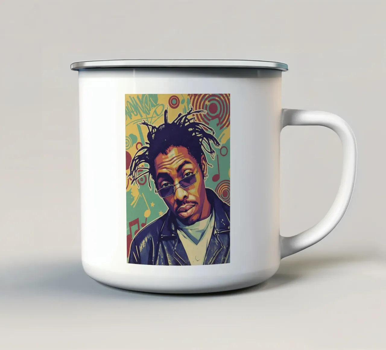 Coolio hip-hop d'epoca tazza in smalto da Kalis