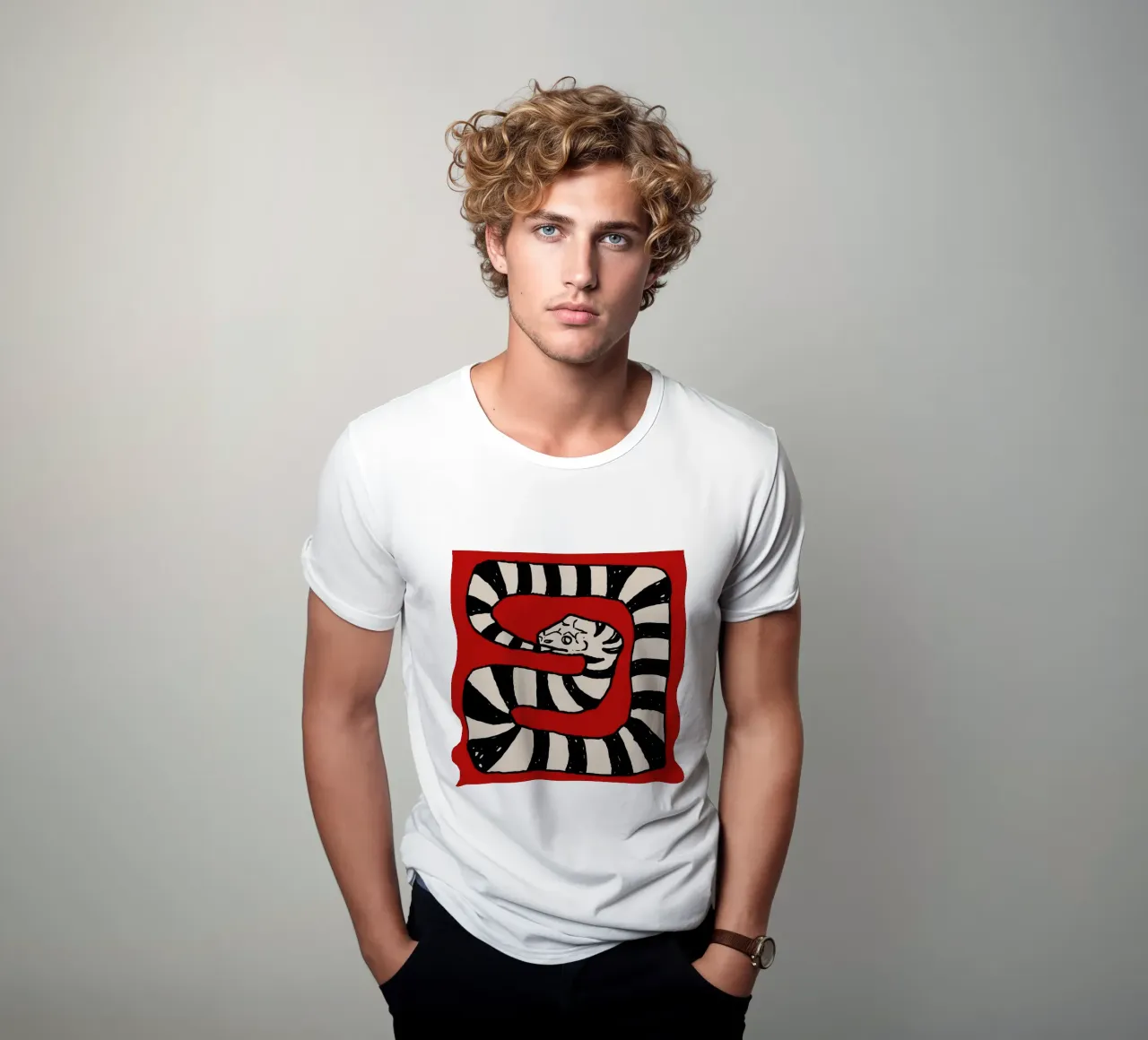 The Snake Eating Tail No2 t-shirt da TijanaArtStudio88