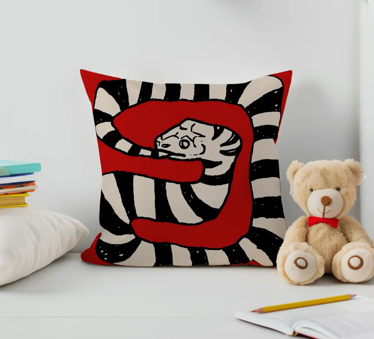 The Snake Eating Tail No2 cuscino da TijanaArtStudio88
