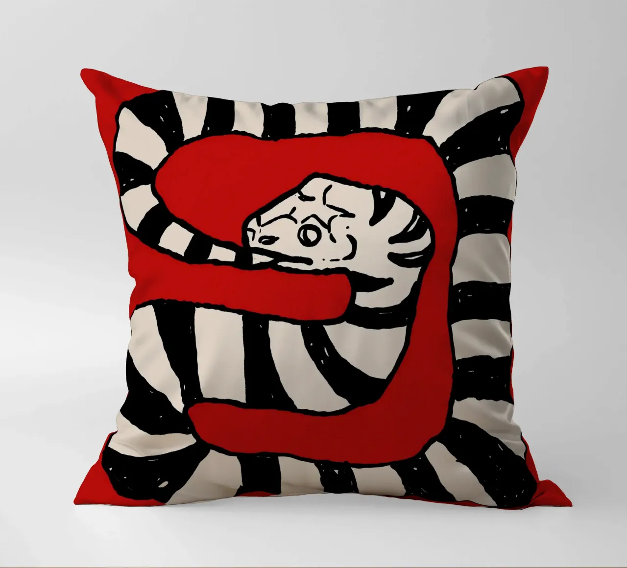 The Snake Eating Tail No2 cuscino da TijanaArtStudio88