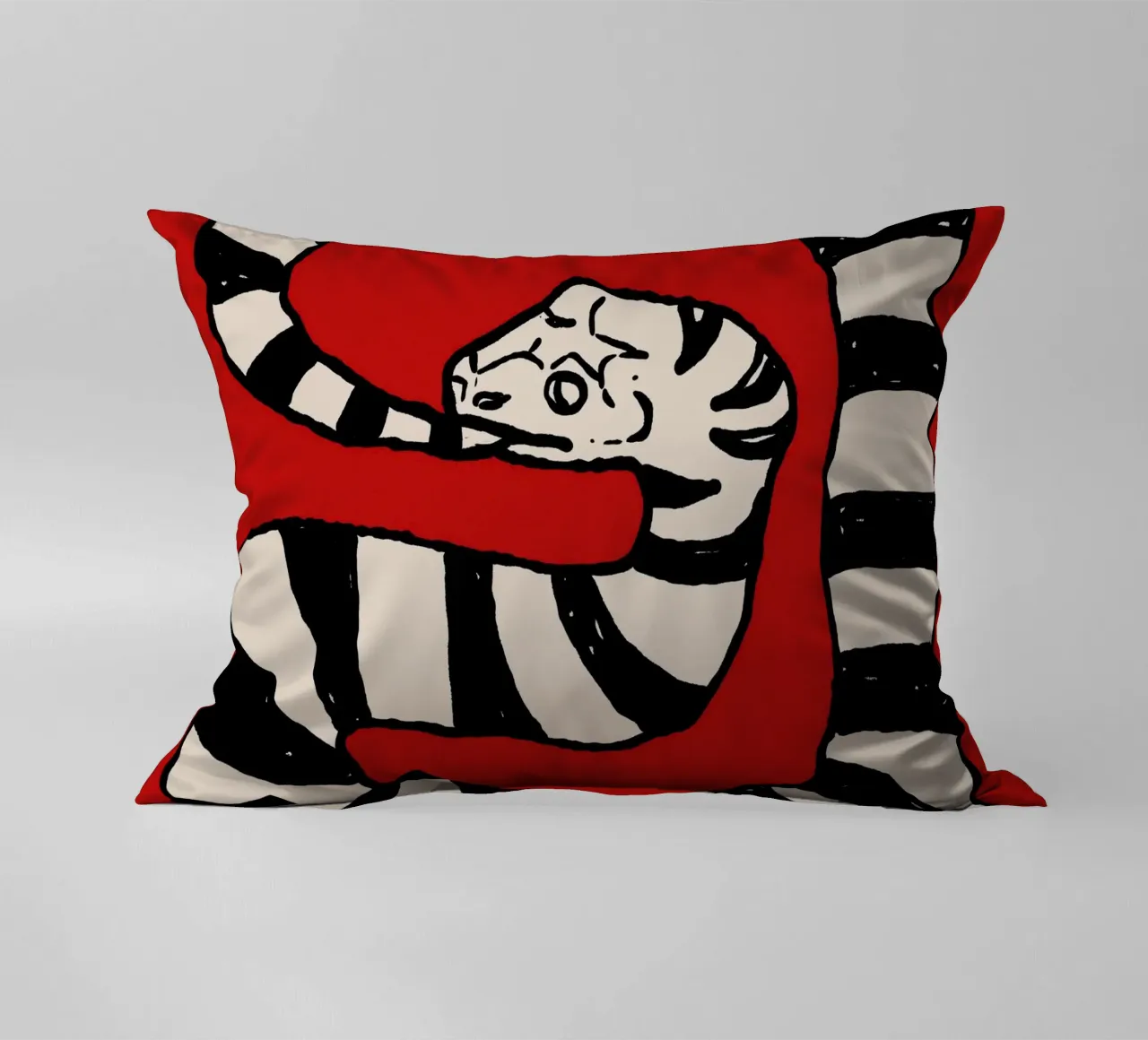 The Snake Eating Tail No2 cuscino da TijanaArtStudio88