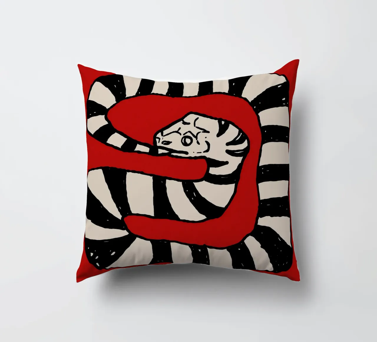 The Snake Eating Tail No2 cuscino da TijanaArtStudio88