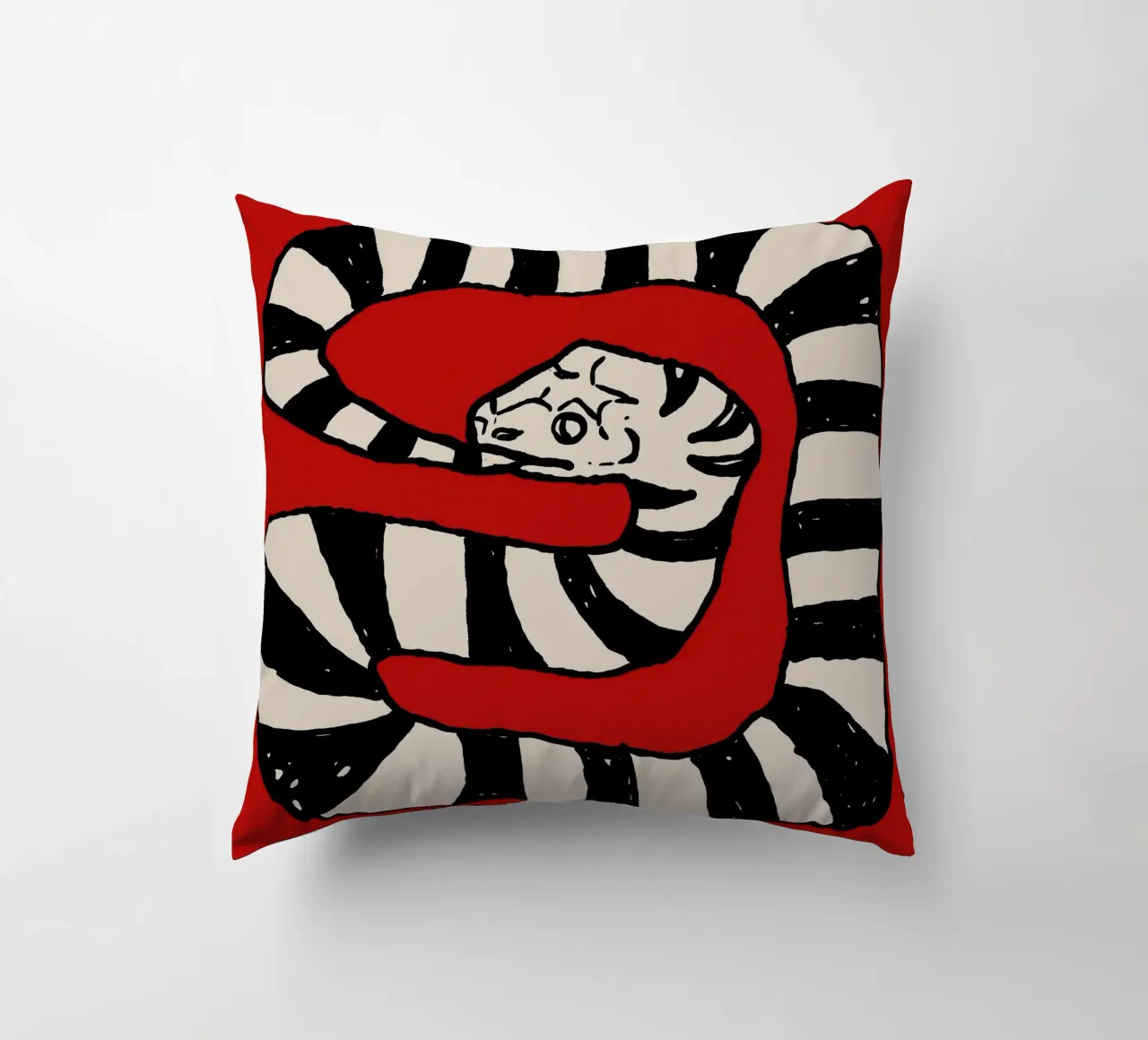 The Snake Eating Tail No2 cuscino da TijanaArtStudio88