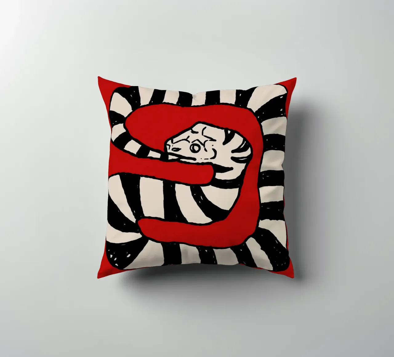 The Snake Eating Tail No2 cuscino da TijanaArtStudio88