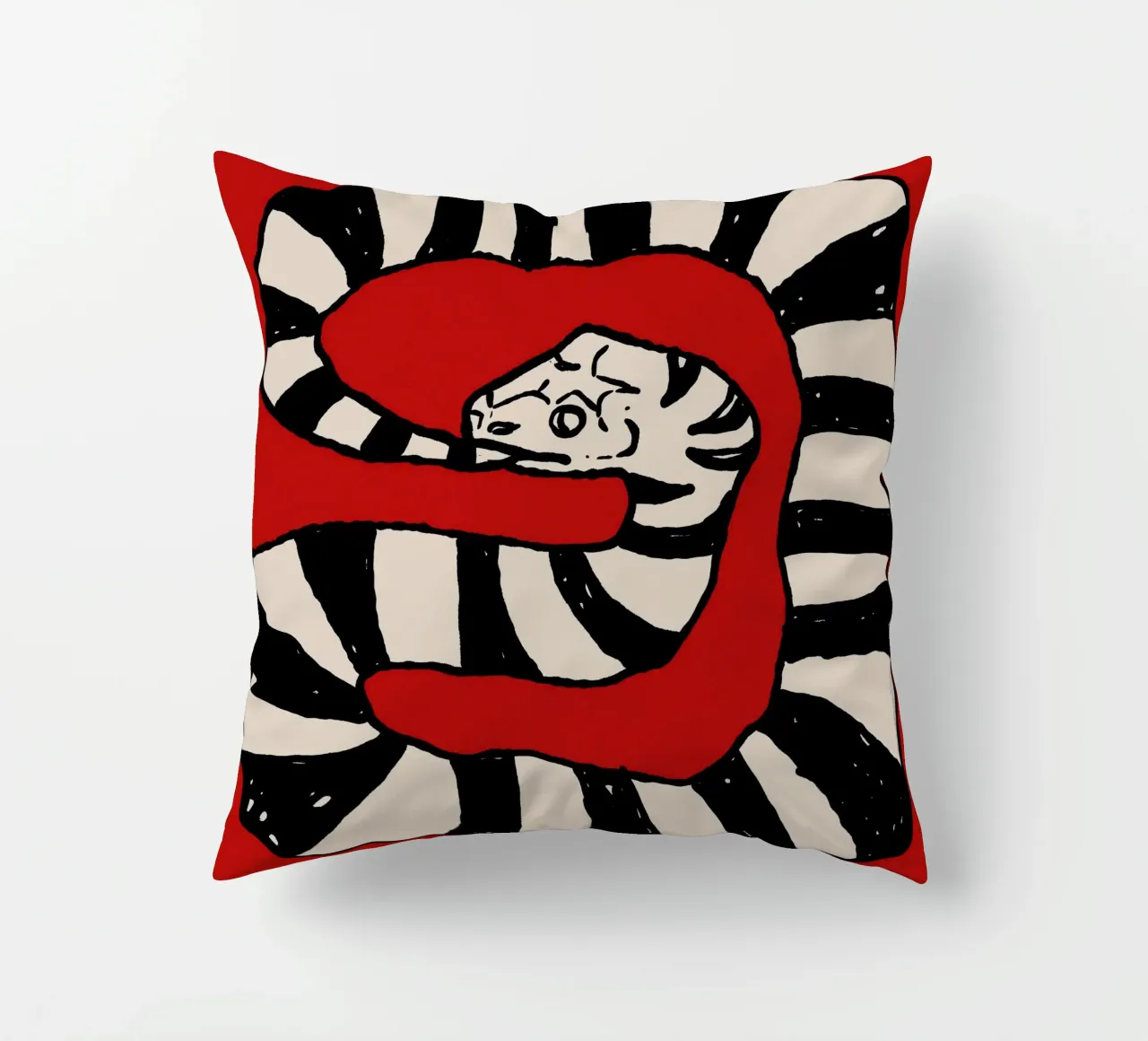 The Snake Eating Tail No2 cuscino da TijanaArtStudio88