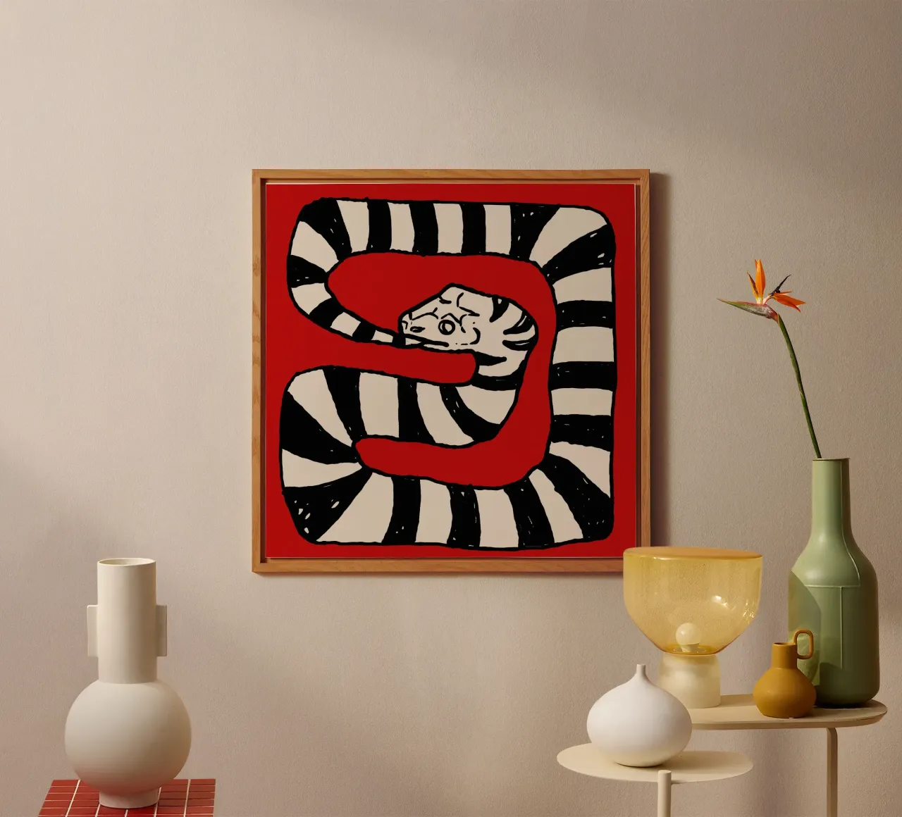 The Snake Eating Tail No2 alluminio dibond da TijanaArtStudio88