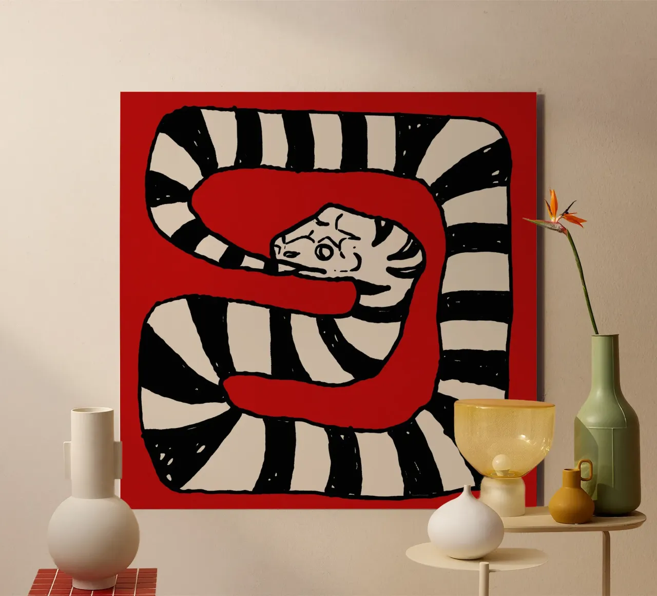 The Snake Eating Tail No2 alluminio dibond da TijanaArtStudio88