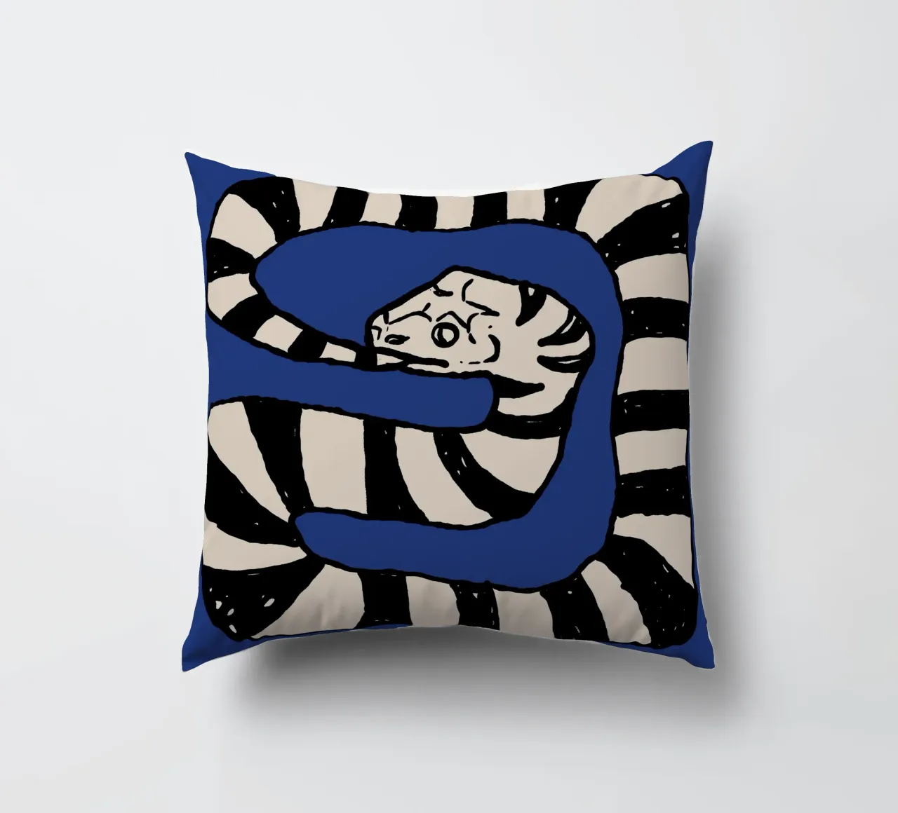 The Snake Eating Tail No3 cuscino da TijanaArtStudio88