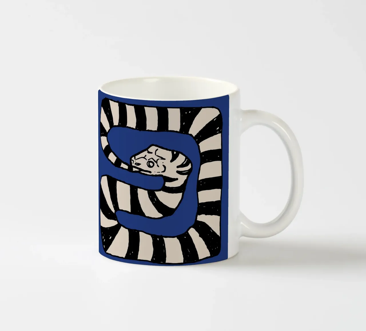 The Snake Eating Tail No3 tazza in ceramica da TijanaArtStudio88