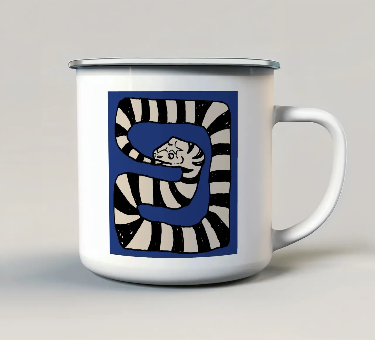 The Snake Eating Tail No3 tazza in smalto da TijanaArtStudio88