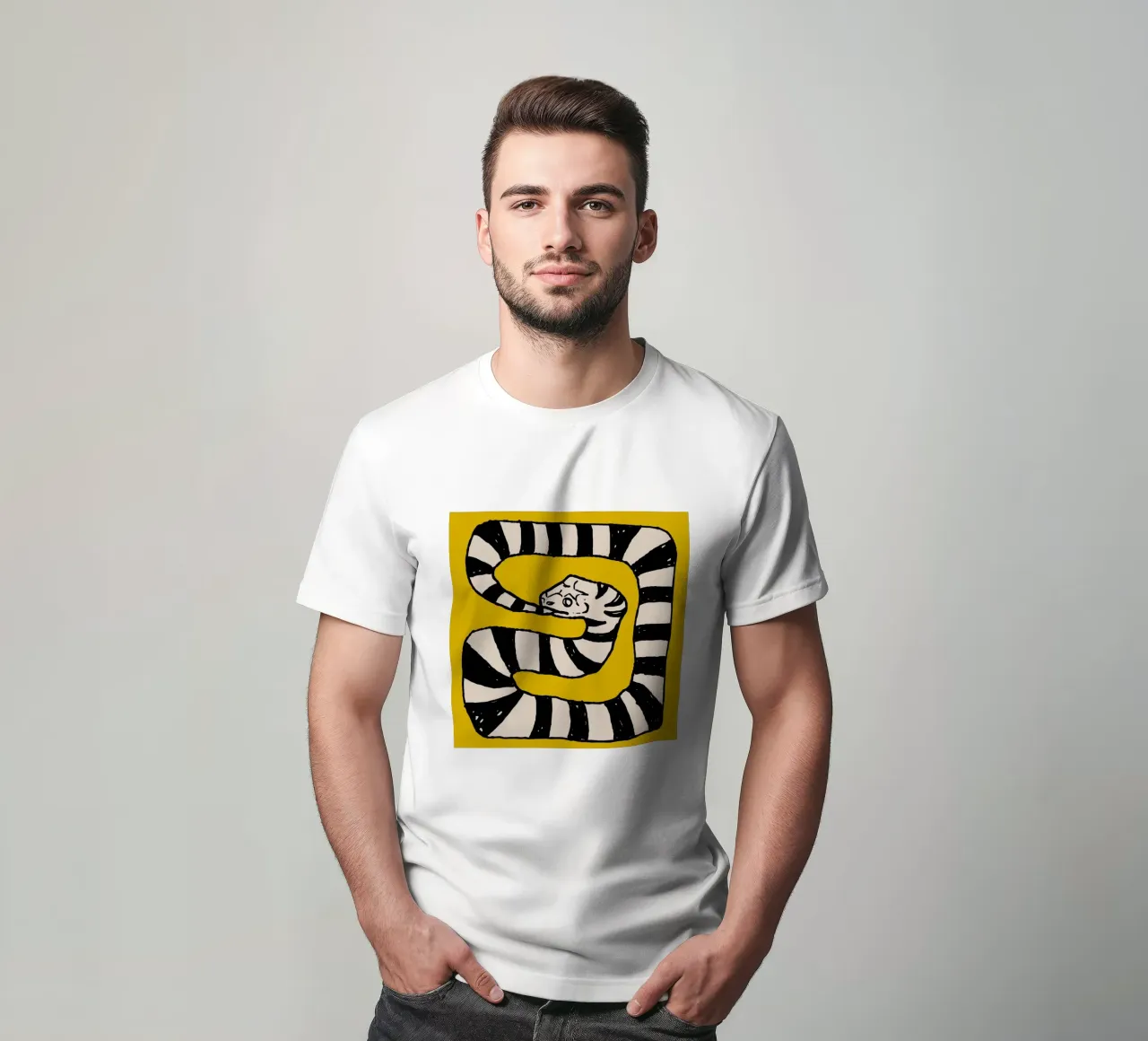 The Snake Eating Tail No4 t-shirt da TijanaArtStudio88