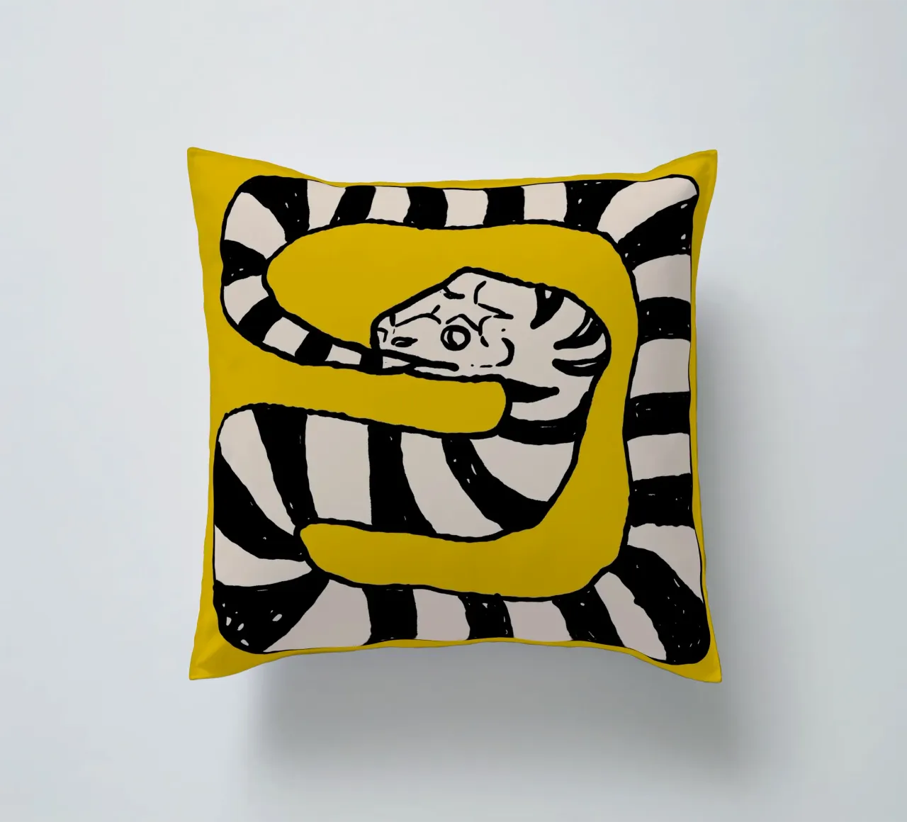 The Snake Eating Tail No4 cuscino da TijanaArtStudio88