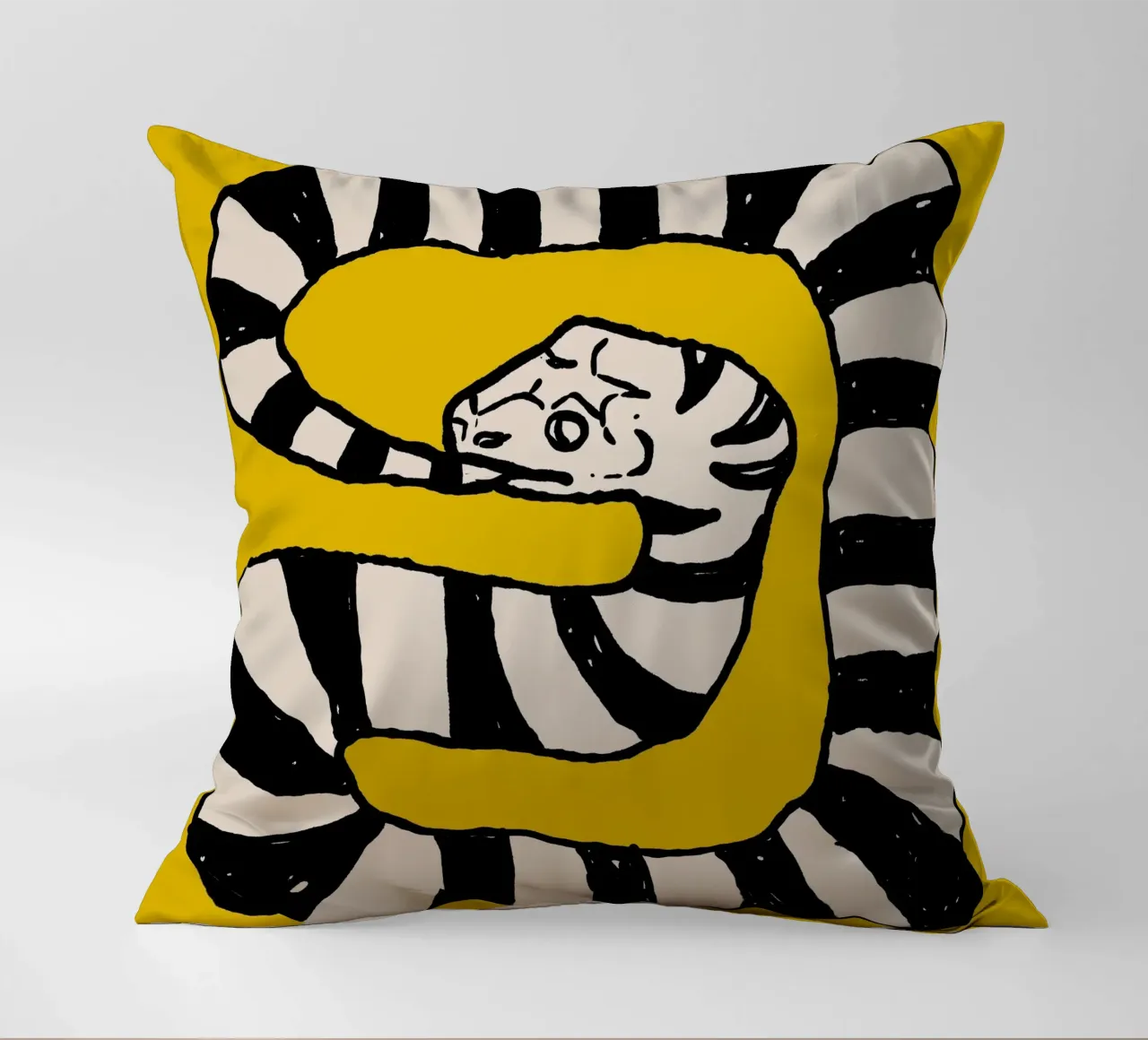 The Snake Eating Tail No4 cuscino da TijanaArtStudio88