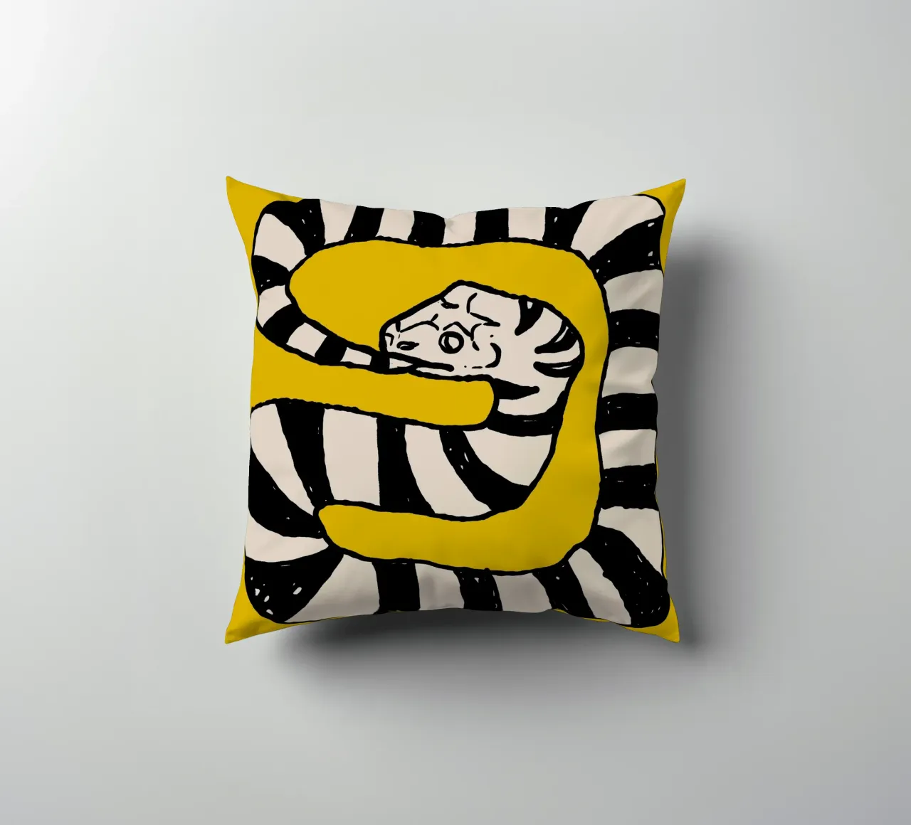 The Snake Eating Tail No4 cuscino da TijanaArtStudio88