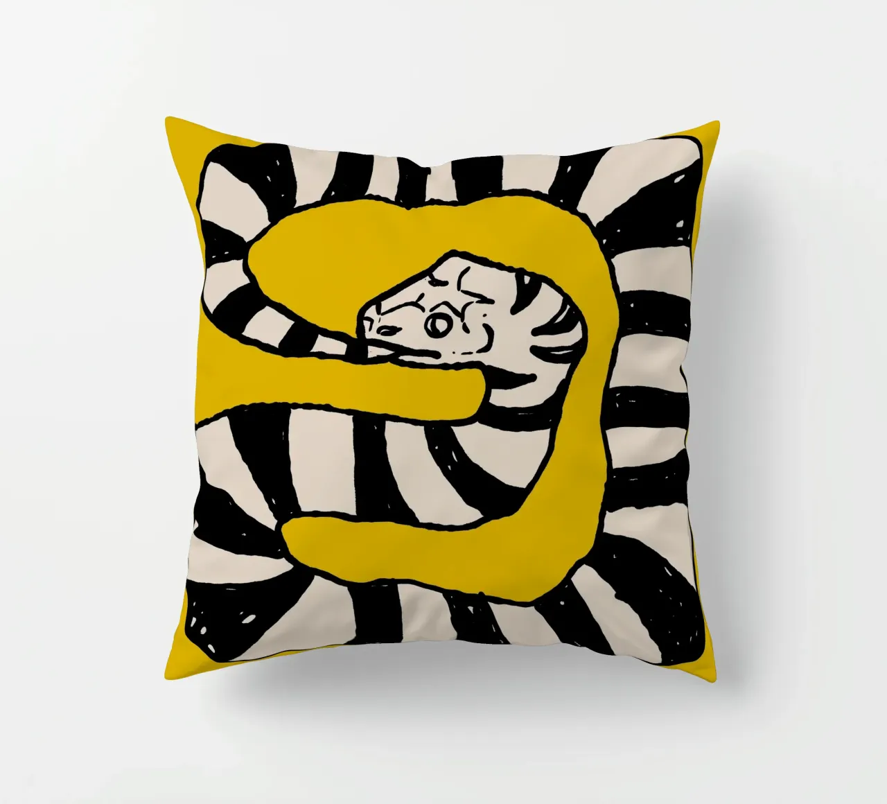 The Snake Eating Tail No4 cuscino da TijanaArtStudio88