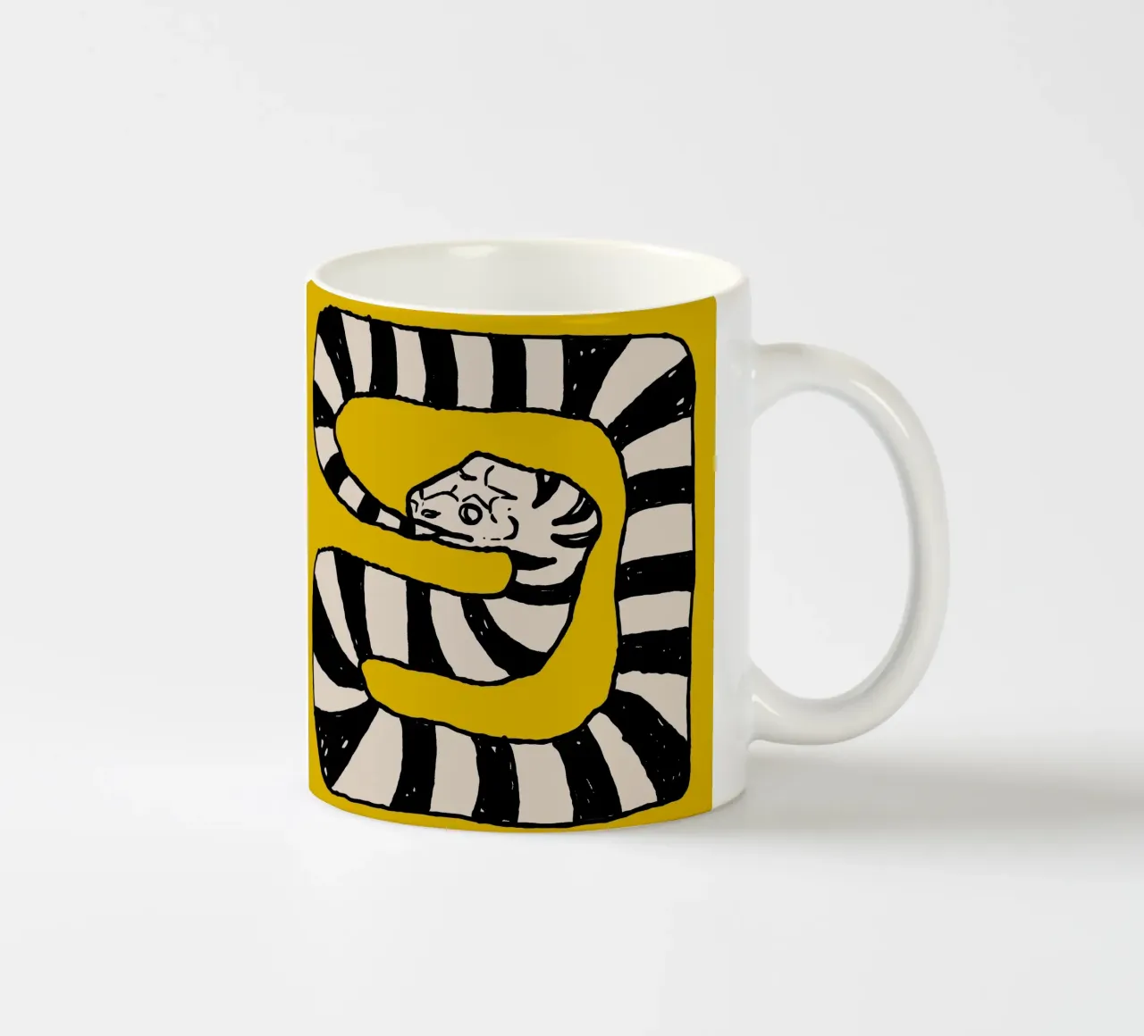The Snake Eating Tail No4 tazza in ceramica da TijanaArtStudio88